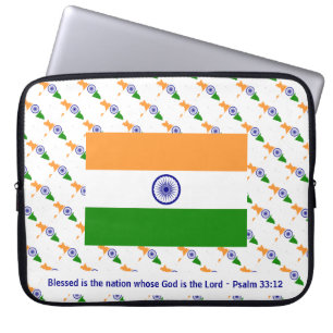 Funda Para Portátil Salmo de la nación bendecida por la INDIA 33:12 La