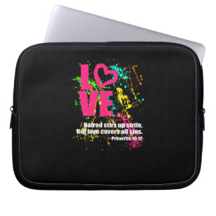 Funda Para Portátil Salpicadura de neón de la pintura del verso de la
