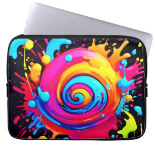 Funda Para Portátil Salpicadura de pintura de arcoíris