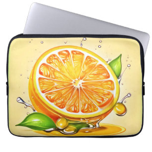 Funda Para Portátil Salpicadura de rebanada de naranja