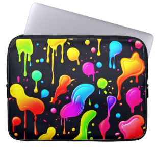 Funda Para Portátil Salpicaduras de Pintura de Tinta de Arcoíris