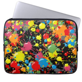Funda Para Portátil Salpicaduras de pintura en arcoíris PD