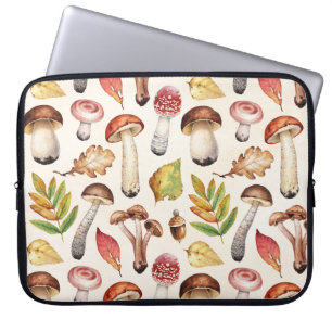 Funda Para Portátil Saltos de champiñones: Patrón de Ilustracion acuát