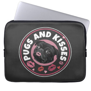 Funda Para Portátil Saltos Y Besos   Pun cutáneo   Pug Lovers