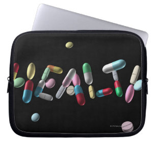 Funda Para Portátil "SALUD" escrita con las píldoras