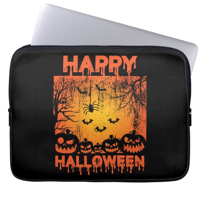 Funda Para Portátil Saludos de Halloween (Frente)