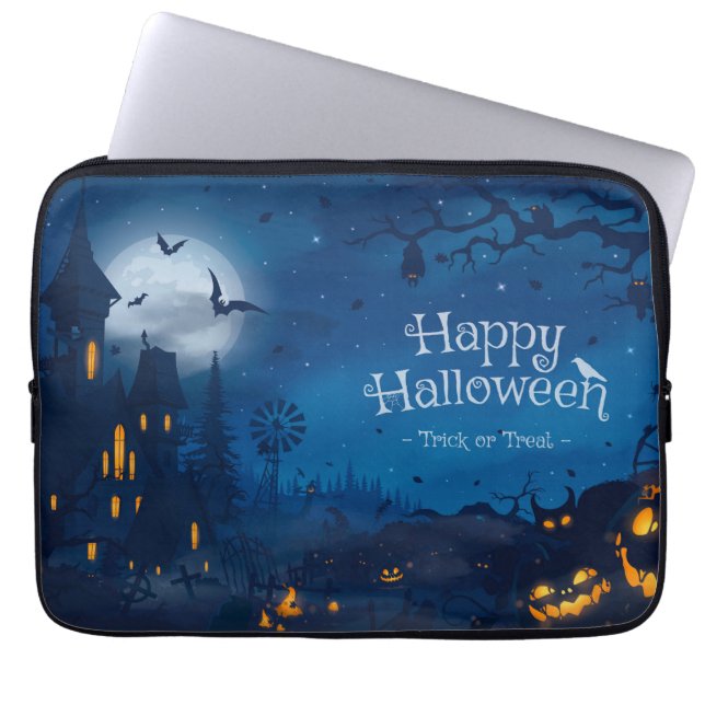 Funda Para Portátil Saludos de Halloween (Frente)