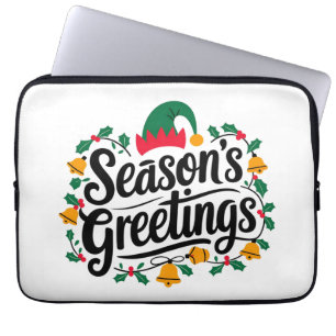 Funda Para Portátil Saludos de temporada Navidad