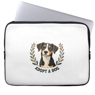 Funda Para Portátil Salva una vida Adopta un perro Ilustración vintage