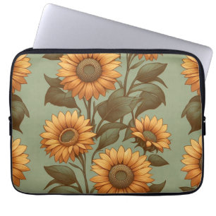 Funda Para Portátil Salvia y Girasoles II