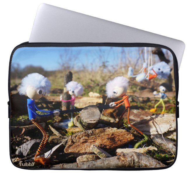 Funda Para Portátil Samenwerking van Fubby poppetjes. (Frente)