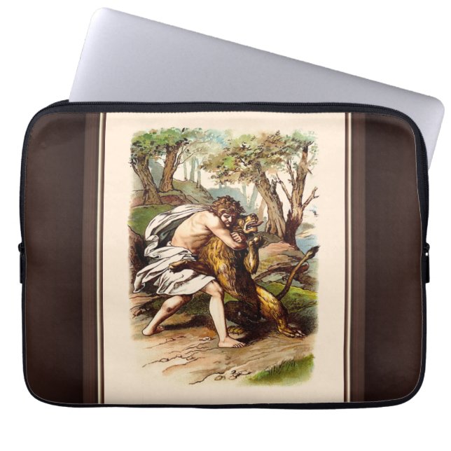 Funda Para Portátil Samson Y El León (Frente)