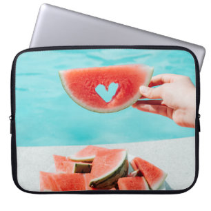 Funda Para Portátil sandía rebanada sobre papel blanco
