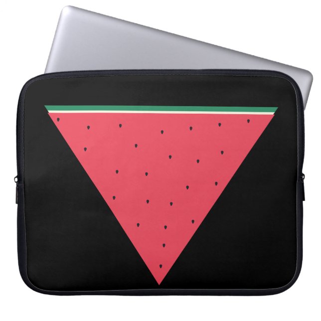 Funda Para Portátil sandía sobre resistencia del triángulo rojo invert (Frente)