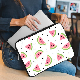 Funda Para Portátil sandías rosas, semillas de sandía, patrón de veran