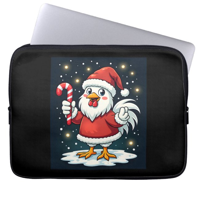 Funda Para Portátil Santa Chicken Joy (Frente)
