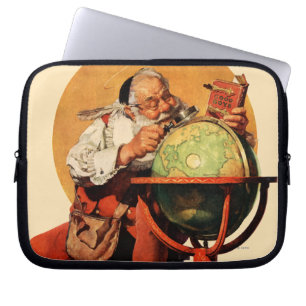 Funda Para Portátil Santa en el globo