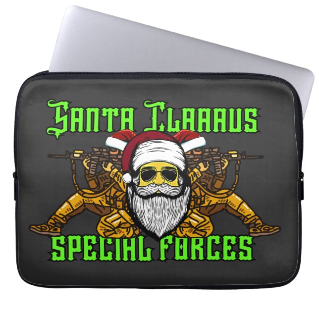 Funda Para Portátil Santa, fuerzas especiales, ejército (Frente)
