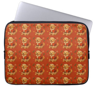 Funda Para Portátil Santa Labrador Retriever Perro Navideño Lindo