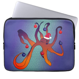 Funda Para Portátil Santa Octopus