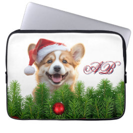 Funda Para Portátil Santa Paws Corgi Holiday Laptop Design