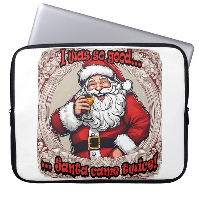 Funda Para Portátil ¡Santa vino dos veces! (Frente)