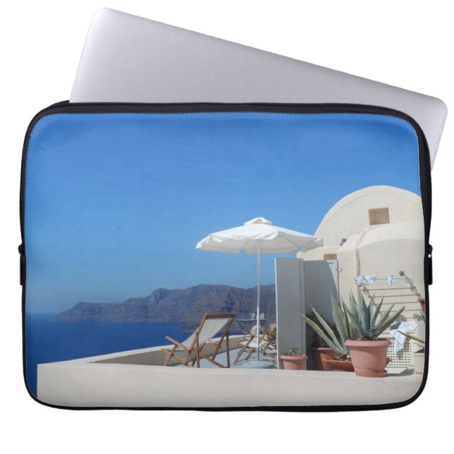 Funda Para Portátil Santorini, Grecia (Frente)