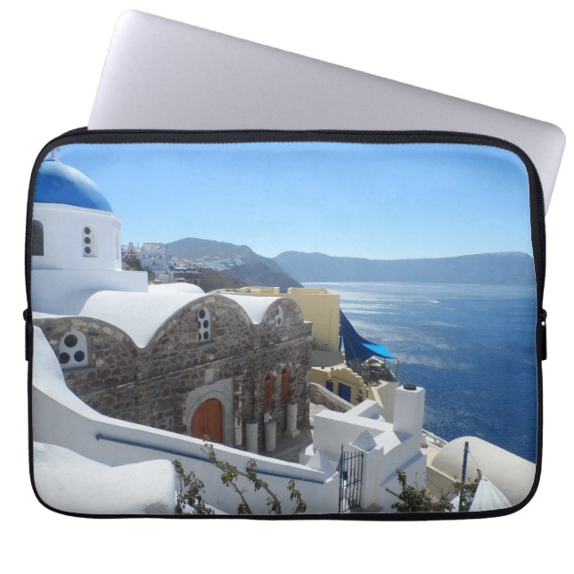 Funda Para Portátil Santorini, Grecia (Frente)