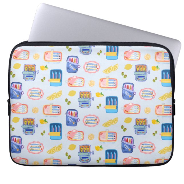 Funda Para Portátil Sardinas y Limones (Frente)