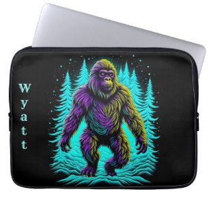 Funda Para Portátil Sasquatch Gran pie en Verde azulado y negro person