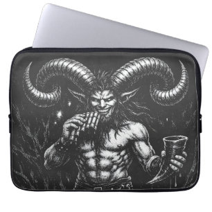 Funda Para Portátil Sátiro Invernal Cornudo — por BurnsInHell