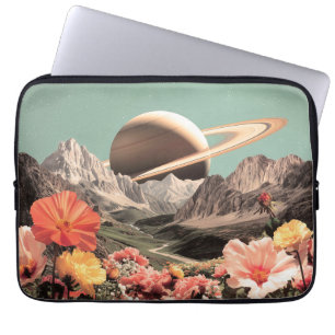 Funda Para Portátil Saturno Surreal Sobre el Valle de la Montaña