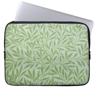 Funda Para Portátil Sauce clásico verde de William Morris Willow Flowe