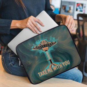 Funda Para Portátil Saucer volador de estilo de los años 60