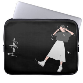 Funda Para Portátil "Say Cheese" Personalizable estético Chica