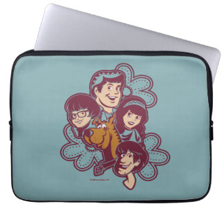 Funda Para Portátil Scooby-Doo de flores paisas y la pandilla