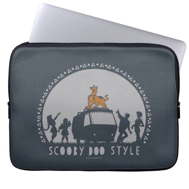 Funda Para Portátil Scooby-Doo Style Tribal Van Silhouette (Frente)