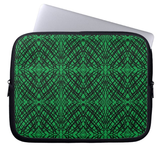 Funda Para Portátil Scribe simple | Tejido Espejo | Verde | (Frente)