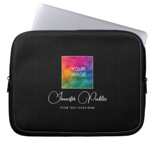 Funda Para Portátil Script de tipografía de imagen de nombre de texto 