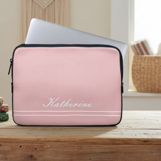 Funda Para Portátil Script Name Minimalist Pink (Subido por el creador)