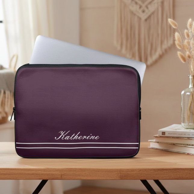 Funda Para Portátil Script Name Minimalist Plum (Subido por el creador)