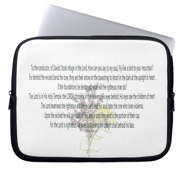 Funda Para Portátil Scripture, Psalm 11, (Frente)
