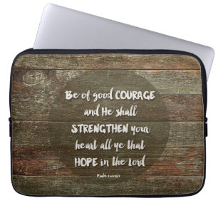 Funda Para Portátil Sé de buen valor - Salmo 31:24 Almohadilla del rat