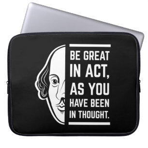 Funda Para Portátil Sé grandioso en actuar Shakespeare Thespian Cita