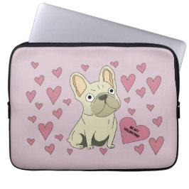 Funda Para Portátil Sé mi San Valentín, Bulldog Francés