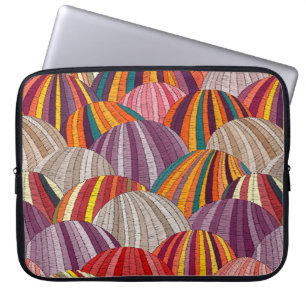 Funda Para Portátil Seamless embroidered wavy pattern. Sown meadows an