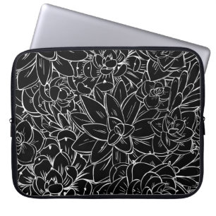 Funda Para Portátil Seamless pattern succulent. Floral vintage design