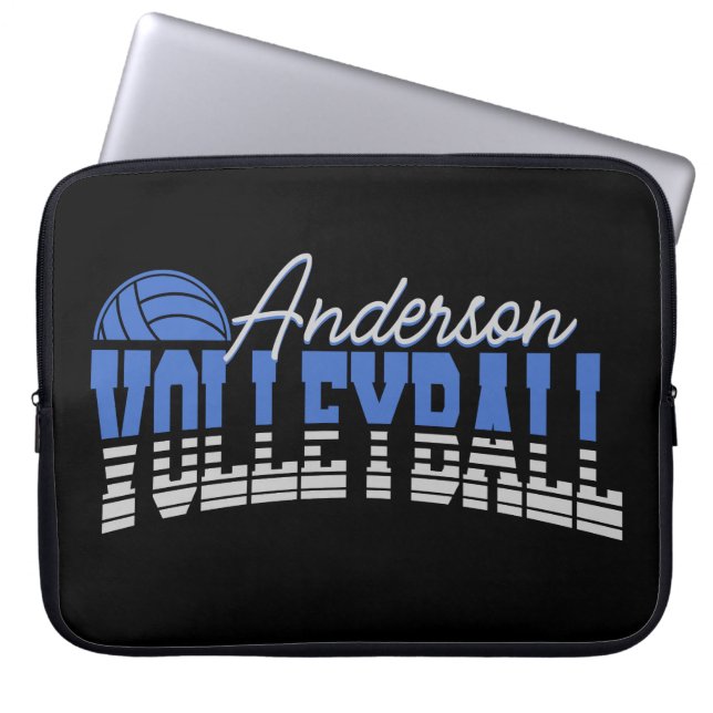Funda Para Portátil Selector de voleibol personalizado ADD NAME Team C (Frente)
