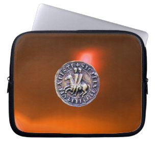 Funda Para Portátil SELLO DE LA PLANTILLA DE KNIGHTS Gema naranja