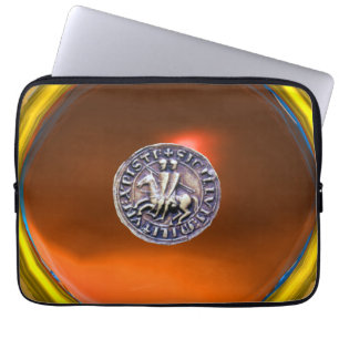 Funda Para Portátil SELLO DE LA PLANTILLA DE KNIGHTS Gema naranja